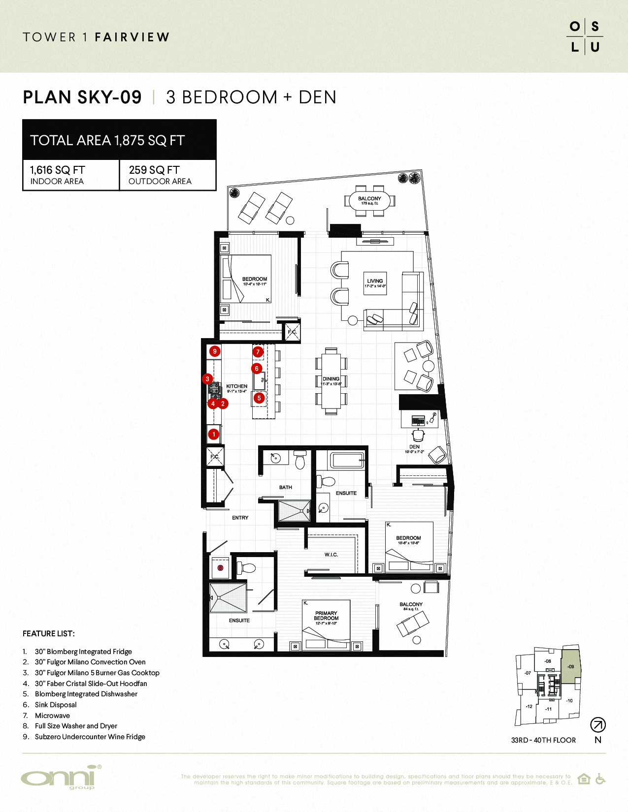 Floor plan for 3 beds, 3 baths, 1616 sqft